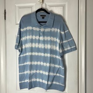 Michael Kors Blue and White Polo Shirt